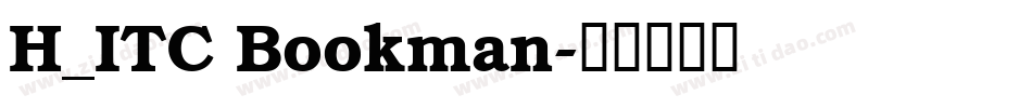 H_ITC Bookman字体转换